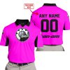 CUSTOM NAME RACING - LIMITED EDITION - CAN AM - PINK V2 - POLO SHIRT