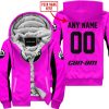 CUSTOM NAME RACING - LIMITED EDITION - CAN AM - PINK V2 - FLEECE ZIP HOODIE