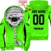 CUSTOM NAME RACING - LIMITED EDITION - FLY RACING- GREEN V2 - FLEECE ZIP HOODIE