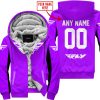 CUSTOM NAME RACING - LIMITED EDITION - FLY RACING- PURPLE V2 - FLEECE ZIP HOODIE