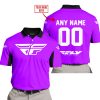 CUSTOM NAME RACING - LIMITED EDITION - FLY RACING- PURPLE V2 - POLO SHIRT