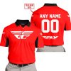 CUSTOM NAME RACING - LIMITED EDITION - FLY RACING- RED V2 - POLO SHIRT