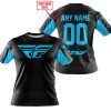 CUSTOM NAME RACING - LIMITED EDITION - FLY RACING- SKY BLUE - T-SHIRT