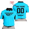 CUSTOM NAME RACING - LIMITED EDITION - FLY RACING- SKY BLUE V2 - POLO SHIRT
