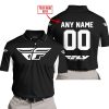 CUSTOM NAME RACING - LIMITED EDITION - FLY RACING- WHITE - POLO SHIRT