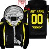 CUSTOM NAME RACING - LIMITED EDITION - FLY RACING- YELLOW - FLEECE ZIP HOODIE
