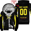 CUSTOM NAME RACING - LIMITED EDITION - ROCKSTAR - YELLOW - FLEECE ZIP HOODIE