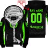 CUSTOM NAME RACING - LIMITED EDITION - HUSQVARNA - GREEN - FLEECE ZIP HOODIE