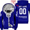 CUSTOM NAME RACING - LIMITED EDITION - HUSQVARNA - NAVY V2 - FLEECE ZIP HOODIE