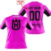 CUSTOM NAME RACING - LIMITED EDITION - HUSQVARNA - PINK V2 - T-SHIRT