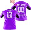 CUSTOM NAME RACING - LIMITED EDITION - HUSQVARNA - PURPLE V2 - T-SHIRT