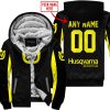CUSTOM NAME RACING - LIMITED EDITION - HUSQVARNA - YELLOW - FLEECE ZIP HOODIE