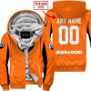 CUSTOM NAME RACING - LIMITED EDITION - SEA DOO - ORANGE V2 - FLEECE ZIP HOODIE