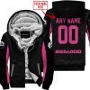 CUSTOM NAME RACING - LIMITED EDITION - SEA DOO - PINK 1 - FLEECE ZIP HOODIE
