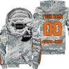 LIMITED EDITION PRODUCTS - US AIR PORCE - CAN AM RACING - CUSTOM NAME - ORANGE - FLEECE ZIP HOODIE