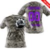 LIMITED EDITION PRODUCTS  - US ARMY - CAN AM RACING - CUSTOM NAME - PURPLE - T-SHIRT