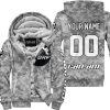 LIMITED EDITION PRODUCTS - US ARMY V1 - CAN AM RACING - CUSTOM NAME - WHITE - FLEECE ZIP HOODIE