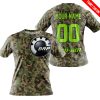 LIMITED EDITION PRODUCTS - US ARMY V3 - CAN AM RACING - CUSTOM NAME - GREEN 1 - T-SHIRT
