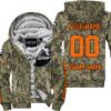LIMITED EDITION PRODUCTS - US ARMY V3 - CAN AM RACING - CUSTOM NAME - ORANGE - FLEECE ZIP HOODIE