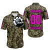 LIMITED EDITION PRODUCTS - US ARMY V3 - CAN AM RACING - CUSTOM NAME - PINK - BUTTON SHIRT