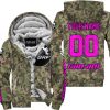 LIMITED EDITION PRODUCTS - US ARMY V3 - CAN AM RACING - CUSTOM NAME - PINK - FLEECE ZIP HOODIE