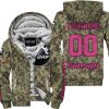 LIMITED EDITION PRODUCTS - US ARMY V3 - CAN AM RACING - CUSTOM NAME - PINK 1 - FLEECE ZIP HOODIE