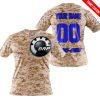 LIMITED EDITION PRODUCTS - US MARINE - CAN AM RACING - CUSTOM NAME - BLUE - T-SHIRT