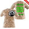 LIMITED EDITION PRODUCTS - US MARINE - CAN AM RACING - CUSTOM NAME - GREEN - T-SHIRT