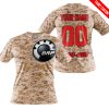 LIMITED EDITION PRODUCTS - US MARINE - CAN AM RACING - CUSTOM NAME - RED - T-SHIRT
