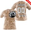 LIMITED EDITION PRODUCTS - US MARINE - CAN AM RACING - CUSTOM NAME - WHITE - T-SHIRT