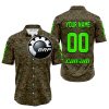 LIMITED EDITION PRODUCTS - US MARINE V1 - CAN AM RACING - CUSTOM NAME - GREEN - BUTTON SHIRT