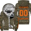 LIMITED EDITION PRODUCTS - US MARINE V1 - CAN AM RACING - CUSTOM NAME - ORANGE - FLEECE ZIP HOODIE