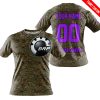 LIMITED EDITION PRODUCTS - US MARINE V1 - CAN AM RACING - CUSTOM NAME - PURPLE - T-SHIRT