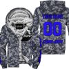 LIMITED EDITION PRODUCTS - US NAVY - CAN AM RACING - CUSTOM NAME - BLUE - FLEECE ZIP HOODIE