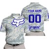 LIMITED EDITION PRODUCTS - US AIR PORCE - FOX RACING - CUSTOM NAME - NAVY - POLO SHIRT