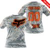 LIMITED EDITION PRODUCTS - US AIR PORCE - FOX RACING - CUSTOM NAME - ORANGE - T-SHIRT