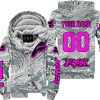 LIMITED EDITION PRODUCTS - US AIR PORCE - FOX RACING - CUSTOM NAME - PINK - FLEECE ZIP HOODIE