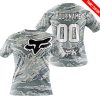 LIMITED EDITION PRODUCTS - US AIR PORCE - FOX RACING - CUSTOM NAME - WHITE - T-SHIRT
