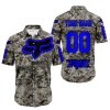 LIMITED EDITION PRODUCTS - US ARMY - FOX RACING - CUSTOM NAME - BLUE - BUTTON SHIRT