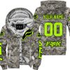 LIMITED EDITION PRODUCTS - US ARMY - FOX RACING - CUSTOM NAME - NEON - FLEECE ZIP HOODIE