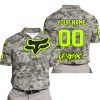 LIMITED EDITION PRODUCTS - US ARMY - FOX RACING - CUSTOM NAME - NEON - POLO SHIRT
