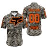 LIMITED EDITION PRODUCTS - US ARMY - FOX RACING - CUSTOM NAME - ORANGE - BUTTON SHIRT