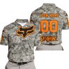 LIMITED EDITION PRODUCTS - US ARMY - FOX RACING - CUSTOM NAME - ORANGE - POLO SHIRT