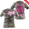 LIMITED EDITION PRODUCTS - US ARMY - FOX RACING - CUSTOM NAME - PINK 1 - T-SHIRT
