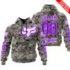 LIMITED EDITION PRODUCTS - US ARMY - FOX RACING - CUSTOM NAME - PURPLE