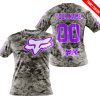 LIMITED EDITION PRODUCTS - US ARMY - FOX RACING - CUSTOM NAME - PURPLE - T-SHIRT