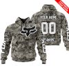 LIMITED EDITION PRODUCTS - US ARMY - FOX RACING - CUSTOM NAME - WHITE