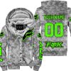 LIMITED EDITION PRODUCTS - US ARMY V1 - FOX RACING - CUSTOM NAME - GREEN - FLEECE ZIP HOODIE