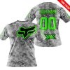LIMITED EDITION PRODUCTS - US ARMY V1 - FOX RACING - CUSTOM NAME - GREEN - T-SHIRT