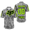 LIMITED EDITION PRODUCTS - US ARMY V1 - FOX RACING - CUSTOM NAME - NEON - BUTTON SHIRT